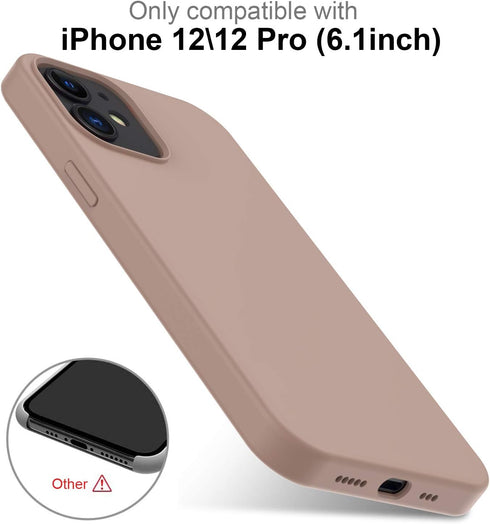 DEENAKIN Compatible with iPhone 12 Case,iPhone 12 Pro Case with Screen Protector,Soft Silicone Gel Rubber Bumper Cover,Slim Shockproof Protective ...