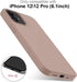 DEENAKIN Compatible with iPhone 12 Case,iPhone 12 Pro Case with Screen Protector,Soft Silicone Gel Rubber Bumper Cover,Slim Shockproof Protective ...