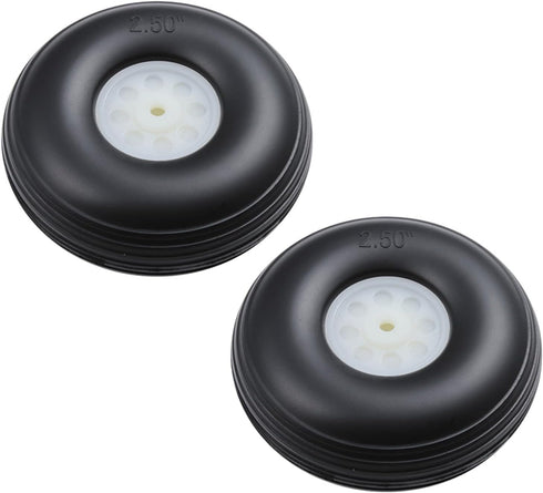 2.5" Rubber RC Airplane Tire and Wheel with Plastic Hub Sets for RC Model Aircraft(2PCS)...