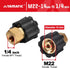 YAMATIC Pressure Washer Adapter, M22-14mm Female Thread to 1/4 Inch Female NPT Fitting, Power Washer Connector, 5000 PSI...