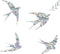 Swallow Static Window Clings Anti Collision Window Decals for Bird Strikes, Glass Awareness Stickers, Stop Birds Flying into Windows, Set of 20...