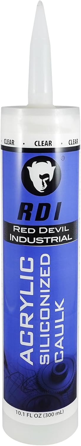 Red Devil 08760I RD PRO Construction Grade Siliconized Acrylic Sealant, 10.1 oz, Clear...