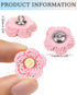 50 Pieces Tiny Flower Plastic Sewing Buttons with Metal Loop Shank Button Floral Fasteners for DIY Jewerly Jacket Sweater Bag Decorative Embellish...