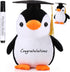 Graduation Autograph Stuffed Animal 2024 Smooth Fabric Stuffed Toy with Congrats Grad Plush Autograph Stuffed Animal with Black Marking Pen for Gr...