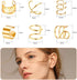 18 Pairs Ear Cuff, Roctee 6 Styles Cartilage Clip On Earrings Set Stainless Steel Ear Clip Fake Cartilage Earring Non Piercing Helix Cartilage Ear...