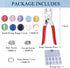 Minestylish 100 Sets Metal Snaps Buttons with Fastener Pliers Press Tool Kit Perfect for DIY Crafts Clothes Hats and Sewing, Snap Button Fasteners...