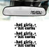 3pcs Hot Girls & Hit Curbs Mirror Decal Car Vanity Mirror Decals for Women Window Stickers (Black)...