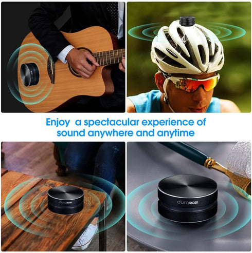 mini speaker, 1 Pack Wirelessly BT Speaker Bone Conduction Speakers Mini Portable Loud Stereo Sound Built-in Mic Sound Box for Home,Outdoor,Travel...