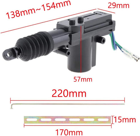 ESUPPORT Universal Car Heavy Duty High Power Door Lock Actuator 2 Wire 12V Pack of 2...