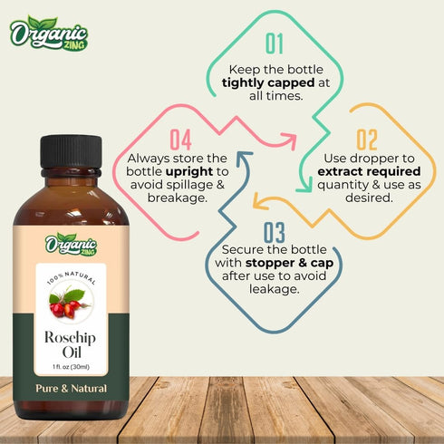 Rosehip seed (Rosa rubiginosa) Oil Cold Pressed Pure & Natural for Skin care, Hair Care, Massage - 30ml/1.01fl oz...