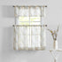 FMFUNCTEX Window Valance Curtains Yellow Grey Tree Branch Print on Semi Sheer White Short Valance for Kitchen Bathroom Rod Pocket Window Treatment...