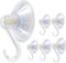 Clear Plastic Suction Cup Hook, oobest 6 Pack Ultra Heavy Duty Hooks Strong Power Lock Hooks Vacuum Traceless Hooks Smooth Waterproof Oil-Proof Wa...
