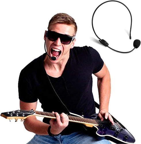Fake Headset, Rockstar Costume Cosplay Accessories for Men and Women, Hippie Singer Headphone Props Birthday Party Supplies Halloween for Kids and...