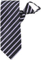 Jacob Alexander Men's Pre-Tied Dotted Stripe Pattern Zipper Neck Tie...