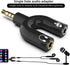 Headphone Splitter Adapter, 3-in-1 Pack 3.5mm Male to 2 Port 3.5mm Female & 3.5mm Female to 2 Port 3.5mm Male Aux Stereo Y Jack Cable for PS4, Xbo...