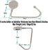 Purse Hook Hanger for Table Bar Handbag Hanger Safer Cleaner Bag Table Hanger with Velvet Pouch (Peacock Feather)...