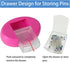 Hilltian Magnetic Pin Holder with 100 PCS Plastic Head Pins, Magnetic Pincushion with Drawer for Sewing Quilting (Pink)...