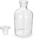 250ml Glass Reagent Bottle,Narrow Mouth Borosilicate Glass Reagent Bottle with Standard Ground Glass Stopper (8.45oz,Clear)…...