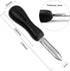 Oyster Shucking Knife, 2.75" New Haven Style Oyster Shucker Clam Knife with Non-Slip Poly Handle, Seafood Opener Seafood Tools (Black)...