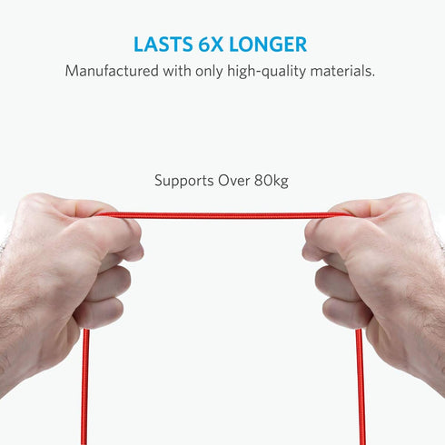 Anker USB C Cable, Powerline+ USB-C to USB 3.0 Cable (6ft), High Durability Type C Braided Charging Cable Compatible with Samsung Galaxy S10, S9, ...