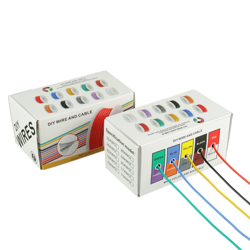 BOJACK 18 AWG Flexible Silicone Wire Electric Wire Hook up Wire Kit 300V Cables with Plus 20 ?3mm Heat Shrink Tubings and a Mini Wire Stripper(5 C...