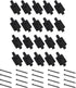 20PCS Hidden Fasteners Clips Black Universal Plastic T Clips with Screws for Composite Decking Boards...