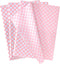 MUNILAIL 100 Sheets Checkered Tissue Paper 14 x 20 Inches Pink and White Tissue Paper for Gift Bags Bulk Wrapping Paper Gift Paper Tissue for Birt...