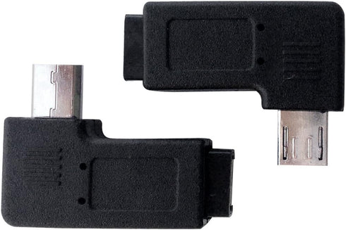 1 Pair Right Left 90 Degree Angle Micro USB Male to Micro USB Female Adapter...