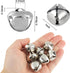 BigOtters 50 Pcs Jingle Bells for Crafting, 1 Inch Craft Bells Bulk for DIY, Home Christmas Decoration, Silver...