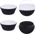 URATOT 100 Pieces Foil Metallic Cupcake Liners Muffin Wrappers Foil Baking Cups Muffin Paper Cases, Black...