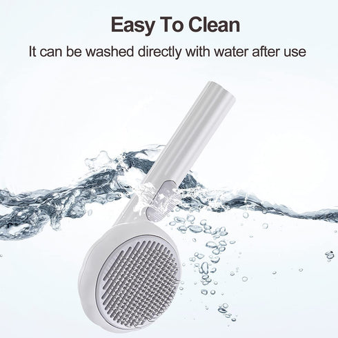 Pet Grooming Brush,Cat Brush for Shedding,Self Cleaning Slicker Brush for Short and Long Haired Dogs Cats Rabbits,Dog Brush Gently Removes Loose U...