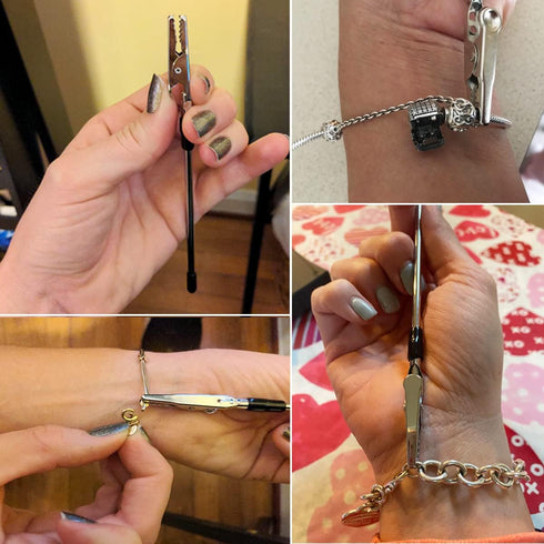 3 Pcs Bracelet Tool Jewelry Helper Hands Bracelet Helper Jewelry Clasp Helper Fastening and Hooking Equipment for Necklace Bracelet Watch Clasps Z...