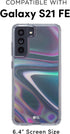 Case-Mate Samsung Galaxy S21 FE Case - Soap Bubble - with 10ft Drop Protection & Wireless Charging - Luxury Bling Glitter Case for S21 FE 5G - Iri...