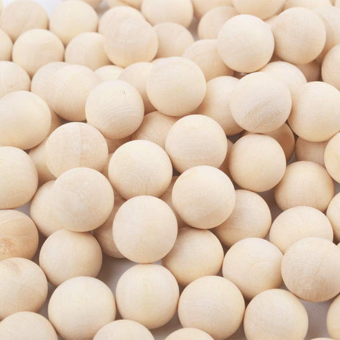 Jdesun 100 Pieces Unfinished Wooden Balls, Mini Round Craft Balls for DIY Projects, Kids Arts and Craft Supplies, 0.7 Inches Diameter....