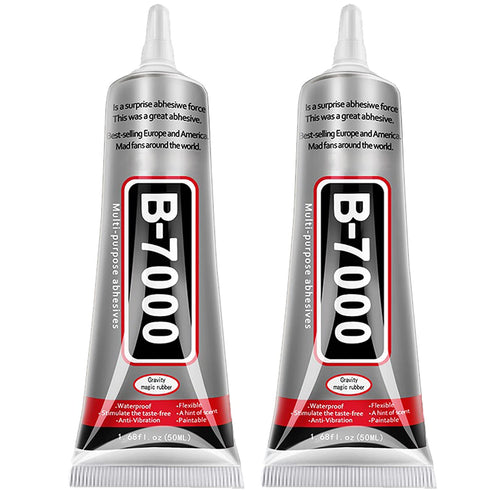 B7000 Jewelry Glue for Jewelry Making, FITTDYHE 2PCS 50ML/1.69 fl oz Clear Glue Rhinestone Clear Glue Fabric glue, Multipurpose Super Adhesive B-7...