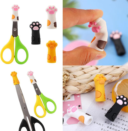 Cat Claw Stationery Set -2 Folding Scissors, 2 Stainless Steel Hand Scissors, Cat Claw Ruler, Cat Claw Correction Tape,3 Tweezers Cap,200 Sheets S...