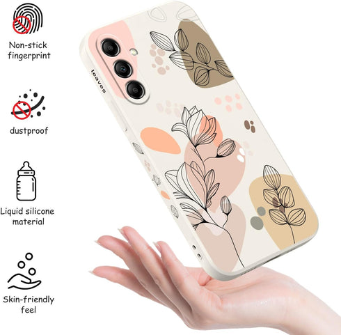 for Samsung Galaxy A25 5G Case Silicone Soft Anti Scratch Microfiber Lining Case for Samsung A25 5G Stylish Phone Cover 6.5 Inch-Morandi White...