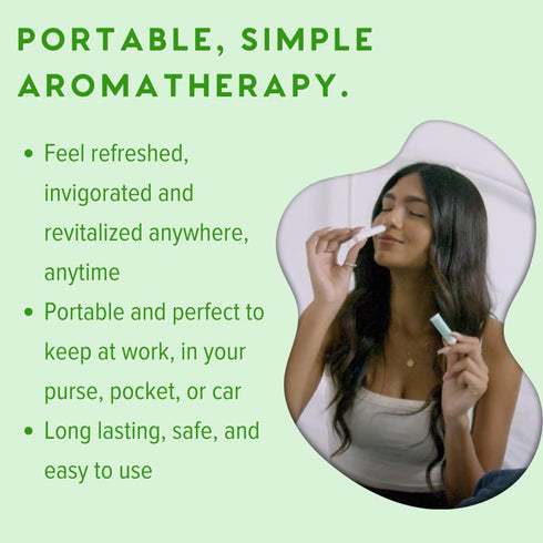 MOXE Peppermint Essential Oil Nasal Inhaler, Therapeutic No-Mess Aromatherapy, Cooling, Refreshing, Invigorating, Uplifts Mood and Positivity, Pur...