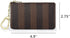 Rauder Luxury Zip Key Chain Pouch | Mini Coin Purse Wallet Card Holder with Clasp | for Men Women - Coated Canvas (Brown Stripe)...