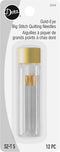 Dritz Gold-Eye Big Stitch Quilting Needles, Size 5, 12 Count,Silver...