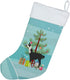 Caroline's Treasures BB9285CS Llama Q' Ara Christmas Christmas Stocking, Teal Fireplace Hanging Stockings Christmas Season Party Decor Family Holi...