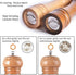 SZUAH Salt and Pepper Grinders, Oak Wooden Salt and Pepper Mills Shakers with Cleaning Brush & Wood Stand, Ceramic Rotor with Strong Adjustable Co...
