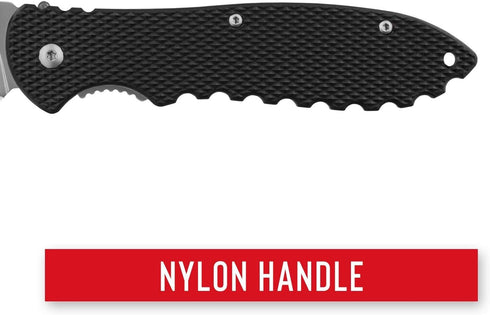 Coast - 21627 COAST DX300 Double Lock Folding Knife with 3" Hooked Stainless Steel Blade,Black...