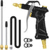 Industrial Air Blow Gun, with Brass Adjustable Air Nozzle and 3 Air Flow Extension, and 6 Sealing Rings, Pneumatic Tools Air Compressor Accessorie...