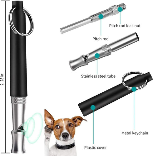 Dog Whistle, 2PACK Professional Ultrasonic Dog Whistle to Stop Barking Neighbors Dog, Recall Training, Ultrasonic Silent Dog Whistle Stop Barking ...