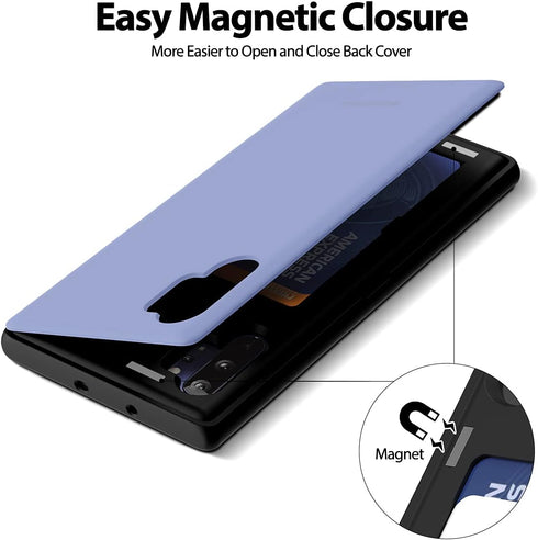 GOOSPERY Galaxy Note 10 Plus Wallet Case with Card Holder, Protective Dual Layer Bumper Phone Case (Lilac Purple)...