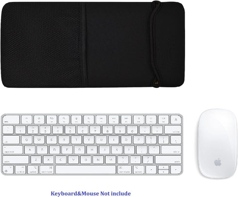 Water-repellent soft protective case compatible with Apple Magic Keyboard MK2A3LL/A and Apple Magic Mouse, black...