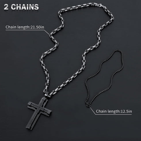 Cross Pendant Car Rearview Mirror Hanging Accessories Cross Charm for Truck Auto Mirror Necklace for Men Ornament Women Cross...