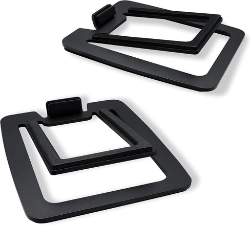 SW601 Metal Desktop Speakers Stands for Compact 2''-3'' Speakers, Tilted Steel Damping Foam Padding for Computer PC Tabletop Monitor Speakers, Rec...