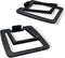 SW601 Metal Desktop Speakers Stands for Compact 2''-3'' Speakers, Tilted Steel Damping Foam Padding for Computer PC Tabletop Monitor Speakers, Rec...